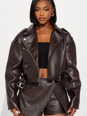 Jacket in Chocolate 100% polyester