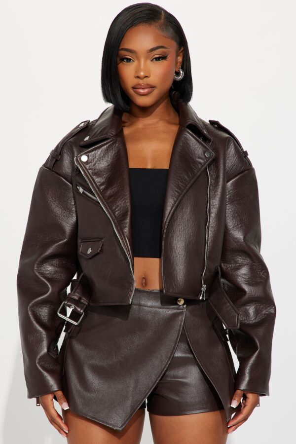 Jacket in Chocolate 100% polyester