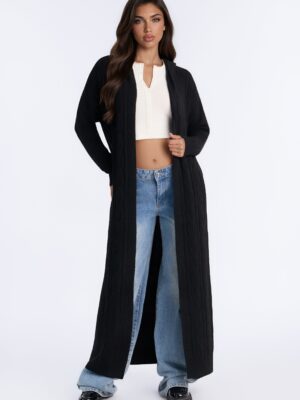 Cardigan in Black 98% polyester