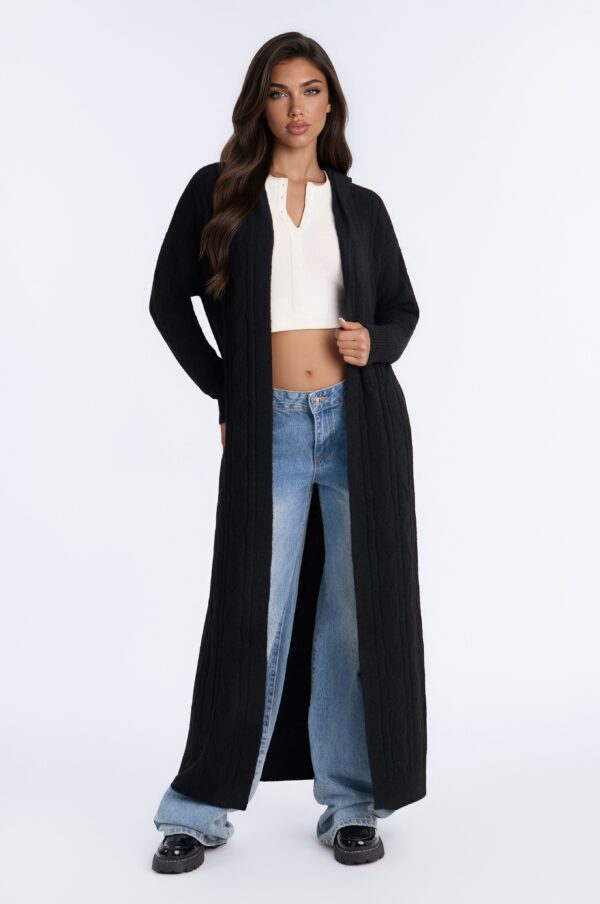 Cardigan in Black 98% polyester