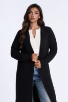 Cardigan in Black 98% polyester