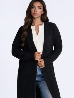 Cardigan in Black 98% polyester