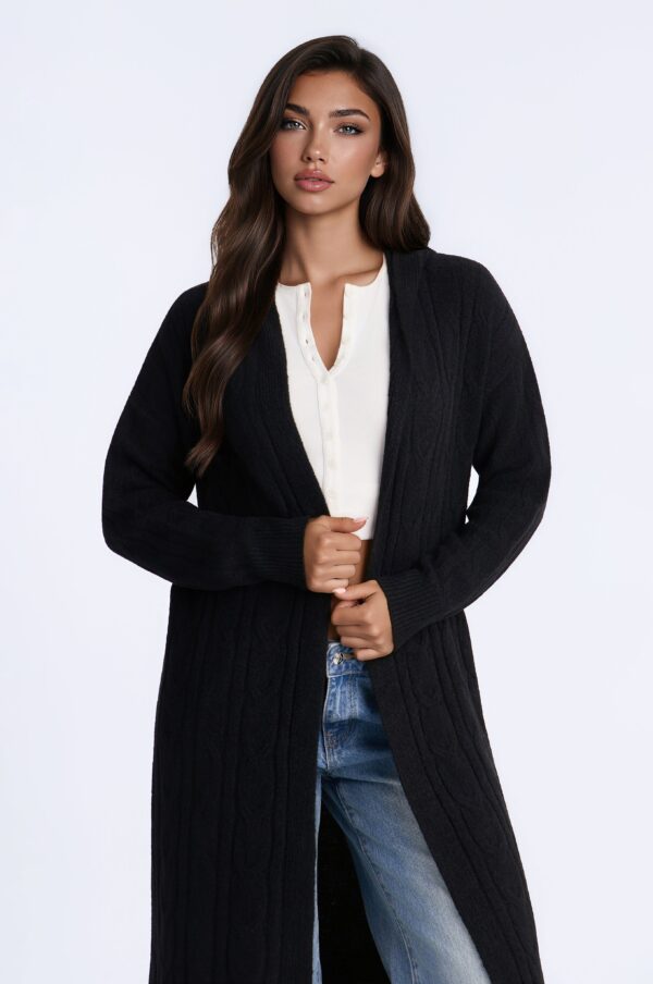 Cardigan in Black 98% polyester