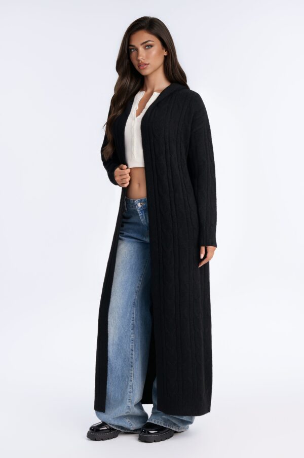 Cardigan in Black 98% polyester