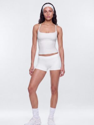 White Square-Neck Top