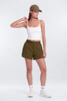Green Shorts with wide leg
