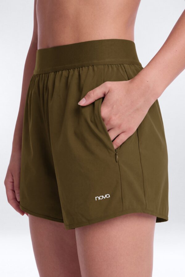 Green Shorts with wide leg
