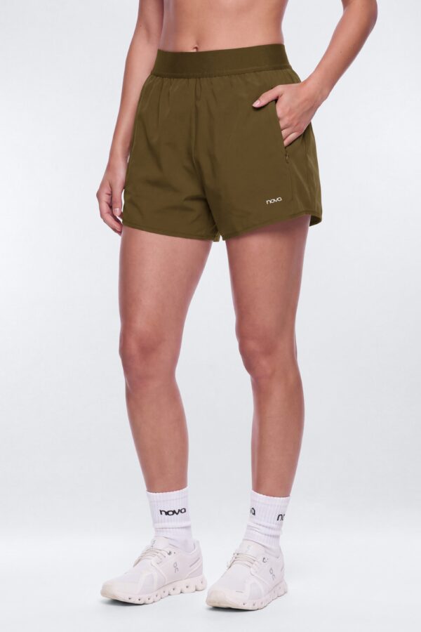 Green Shorts with wide leg