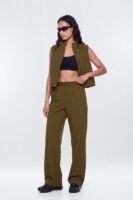 Green Pants with wide leg