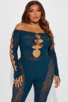 Jumpsuit in Teal 90% nylon
