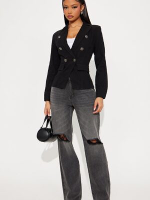 Blazer in Black and Denim