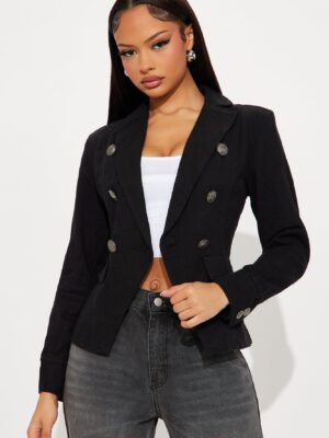Blazer in Black and Denim