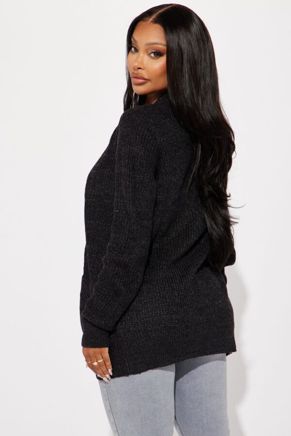 Cardigan in Charcoal and Black