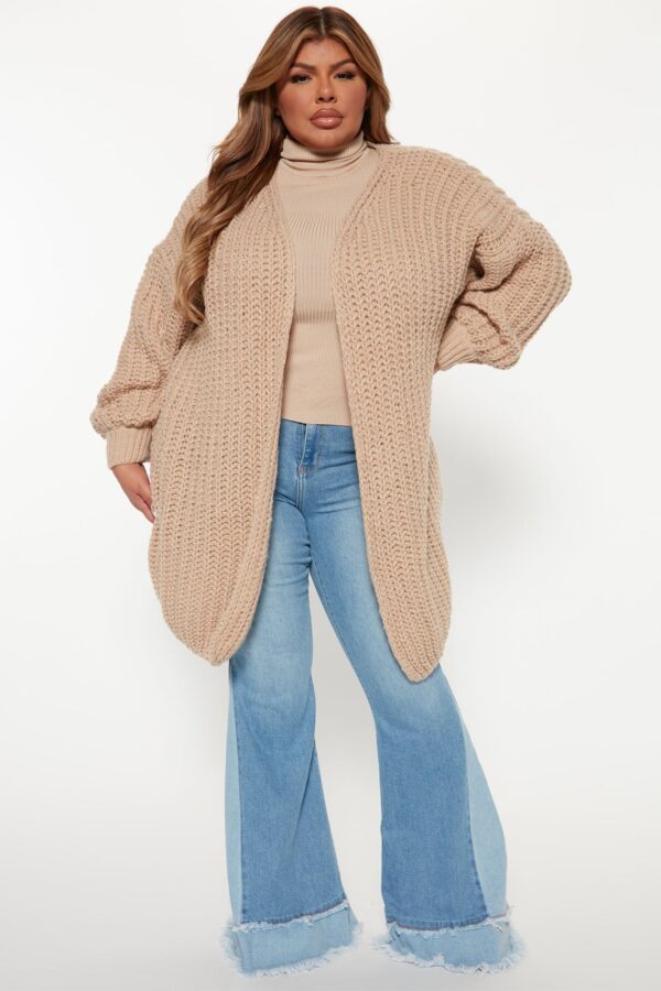 Ladies Kit Taupe Cardigan