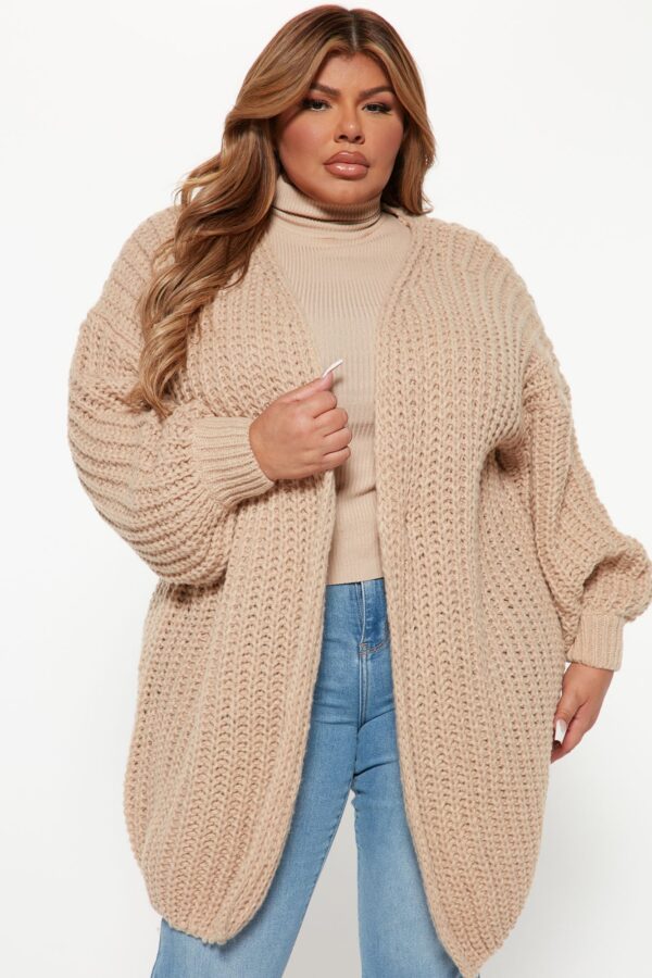 Ladies Kit Taupe Cardigan