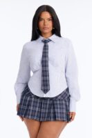 Blue Skirt with pleated