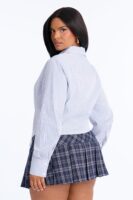 Blue Skirt with pleated