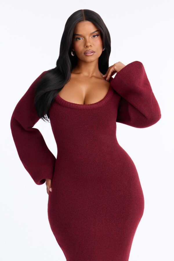 Dress in Burgundy 65% polyester
