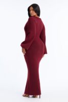 Dress in Burgundy 65% polyester