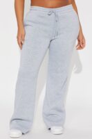 Candice Petite Lounge Flare Pant - Heather Grey