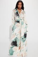Jumpsuit with a satin