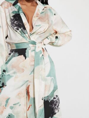 Jumpsuit with a satin