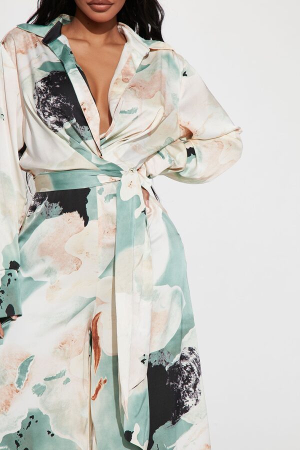 Jumpsuit with a satin