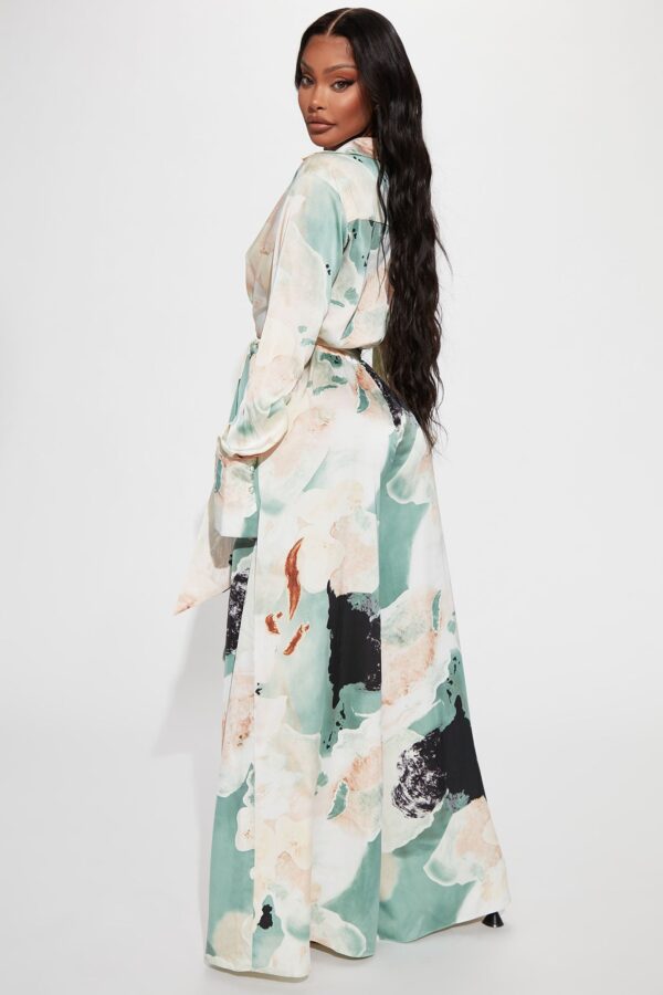 Jumpsuit with a satin