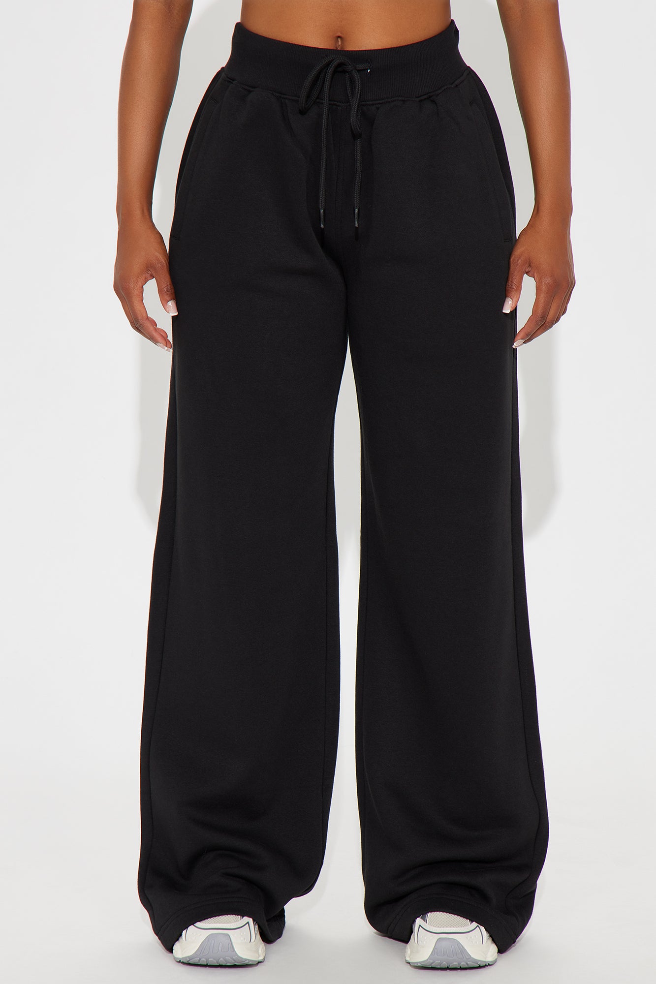 Stole My Ex Boyfriend's Wide Leg Sweatpants - Black