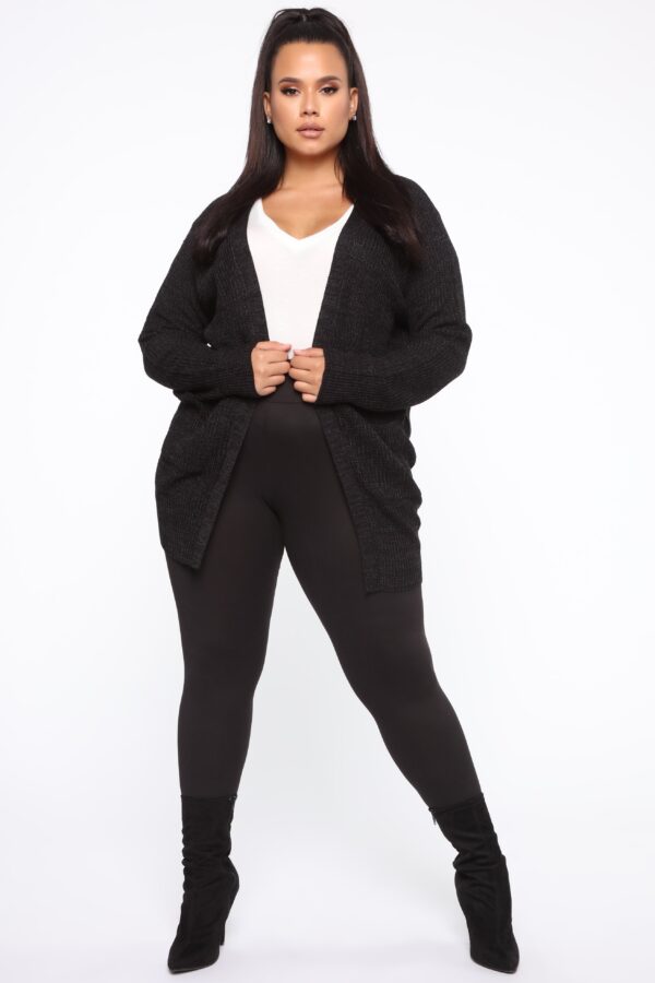 Cardigan in Charcoal and Black