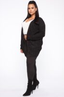 Cardigan in Charcoal and Black