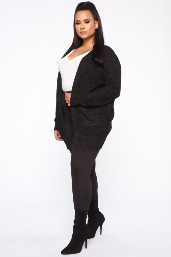 Cardigan in Charcoal and Black