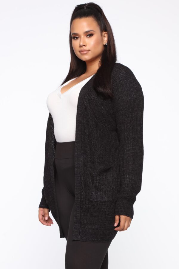 Cardigan in Charcoal and Black