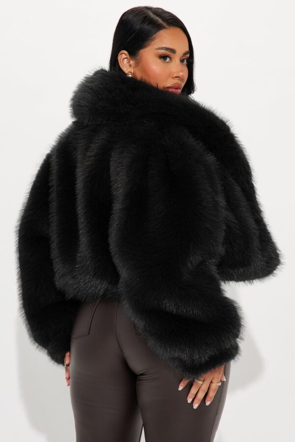 Cropped Coat in Black