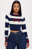 Navy Graphic Sweater