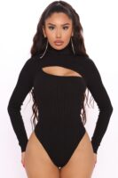 Bodysuit with a mock neck