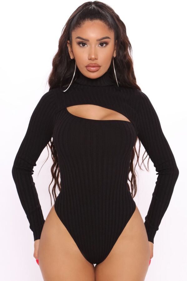 Bodysuit with a mock neck