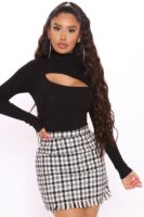 Bodysuit with a mock neck