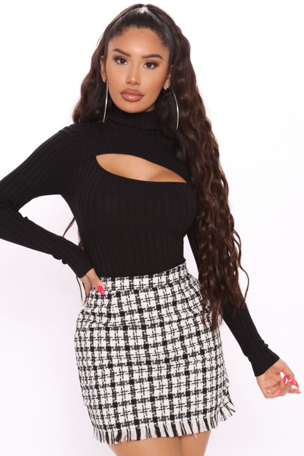 Bodysuit with a mock neck