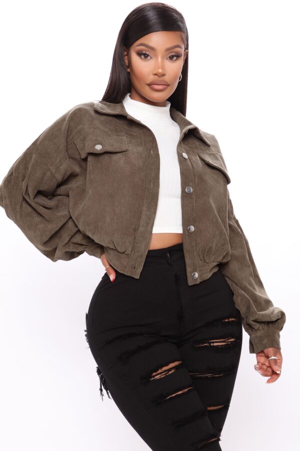 Jacket in Olive 55% cotton