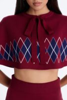 Cardigan in Burgundy 50% viscose