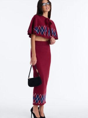 Cardigan in Burgundy 50% viscose