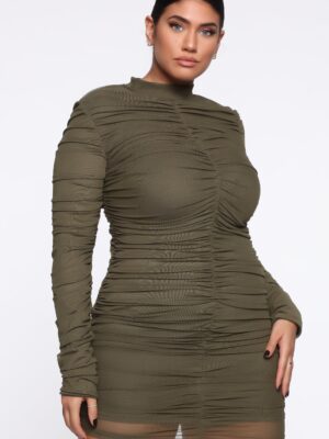 Dress in Olive 92% nylon