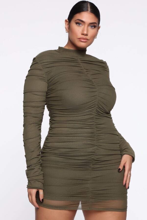 Dress in Olive 92% nylon