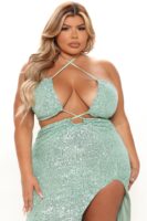 Endless Nights Sequin Maxi Dress - Mint