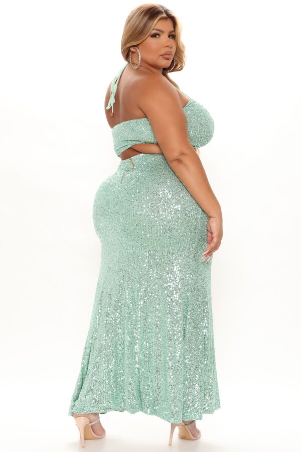 Endless Nights Sequin Maxi Dress - Mint