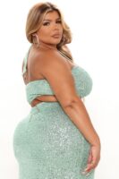 Endless Nights Sequin Maxi Dress - Mint