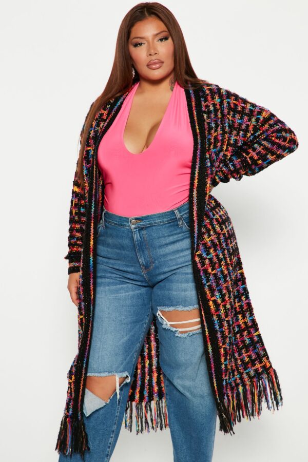 Cardigan in Black 60% polyester