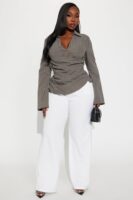 Top in Gray 100% polyester