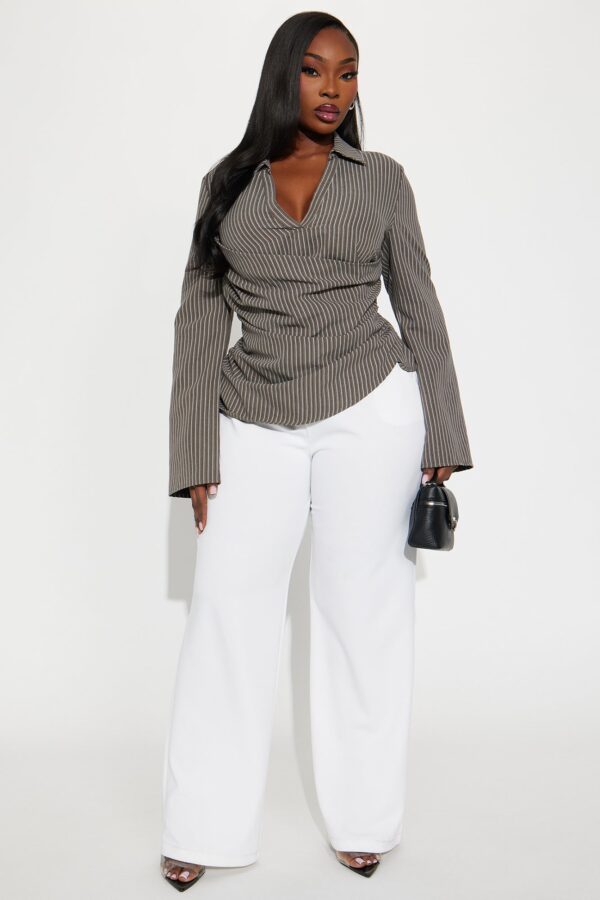 Top in Gray 100% polyester